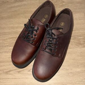 Hunter’s Bay Men Brown Leather Shoes 9
